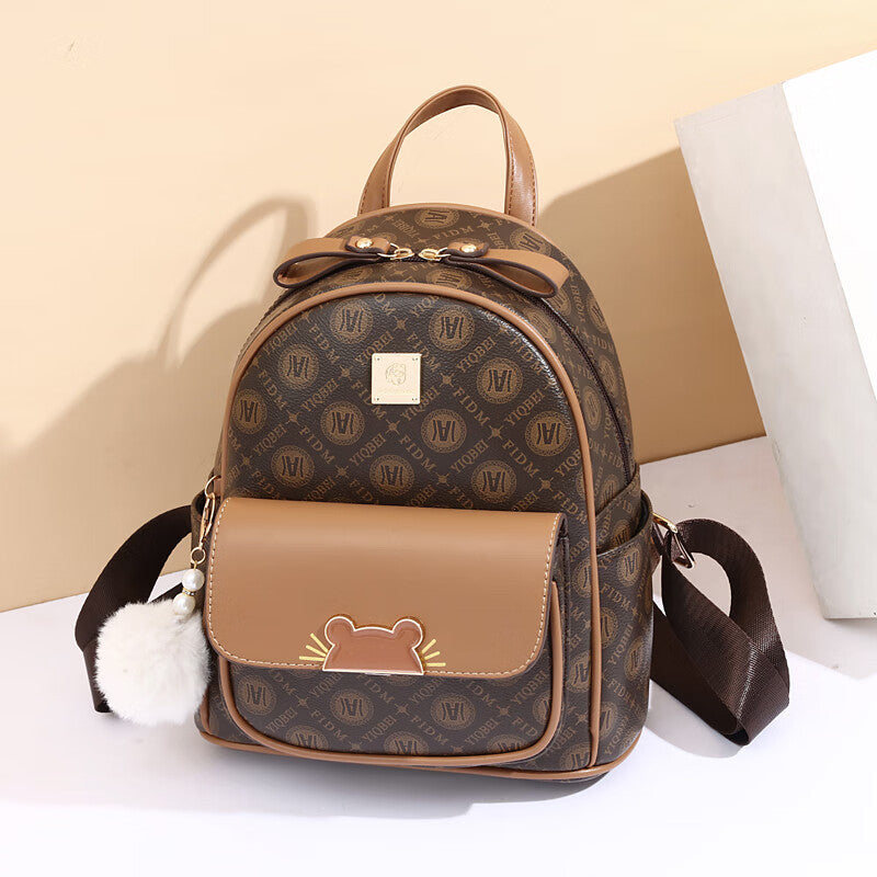 Women's Versatile Fashion Printed Mom Double Backpacks