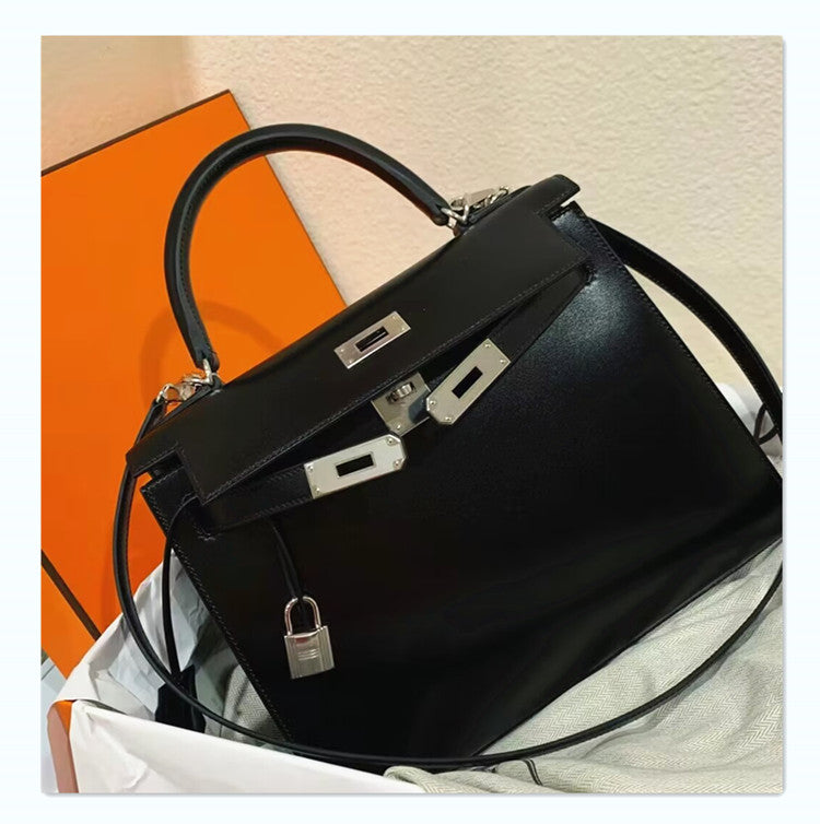 Women's Second Generation Kelly Sier Glossy Leather Shoulder Bags