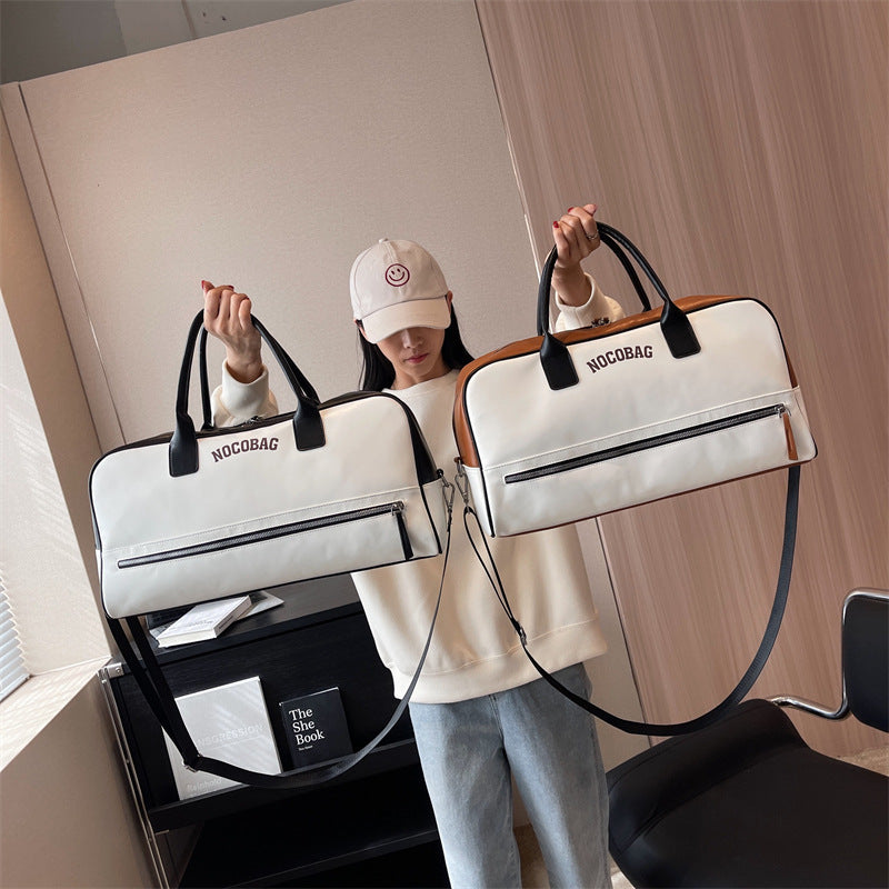 Short Business Trip Fashion Color Contrast Simple Portable Travel Bags