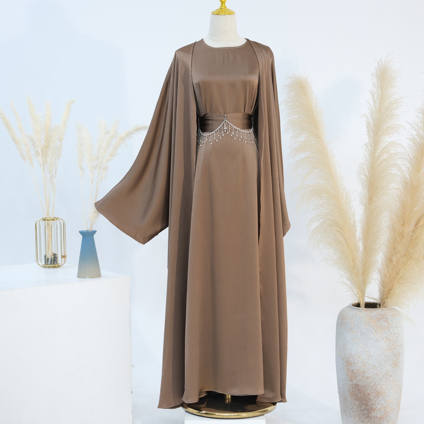 Turkish Elegant Two-piece Set Crystal Chain Suits
