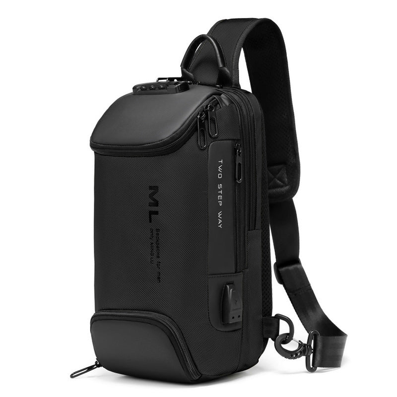 Men's Large Capacity Waterproof Password Computer Special Men's Messenger Bags