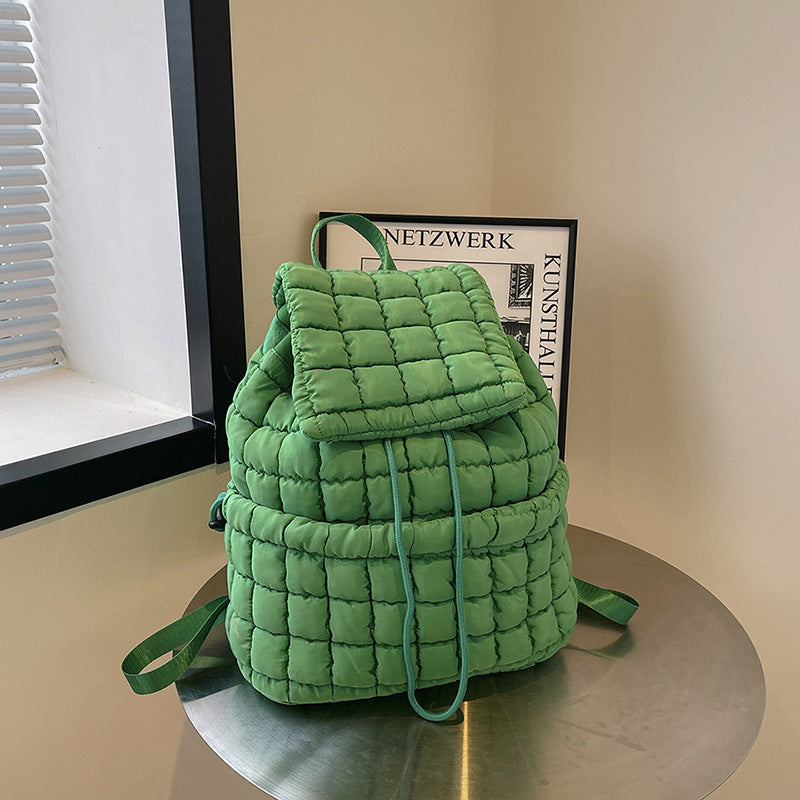 Women's Pleated Cloud Korean Niche Bubble Large Backpacks