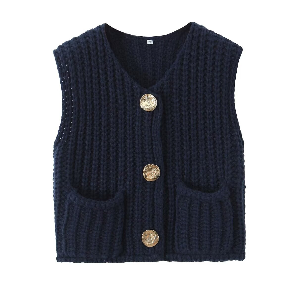 Women's Summer Street Fashion Thick Needle Knitted Vests