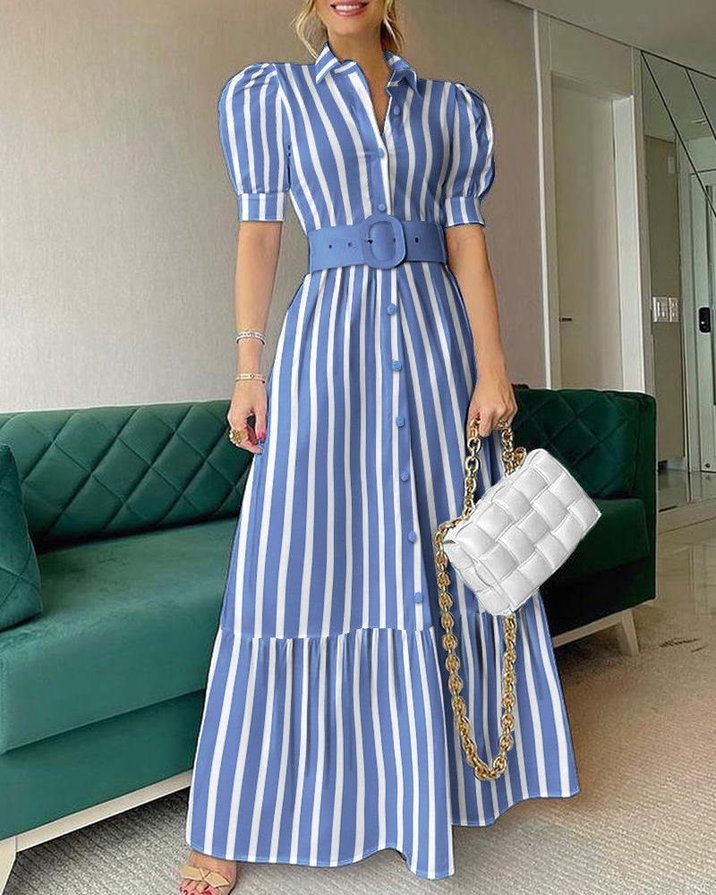 Commute Long Sleeve Large Swing Dress Dresses