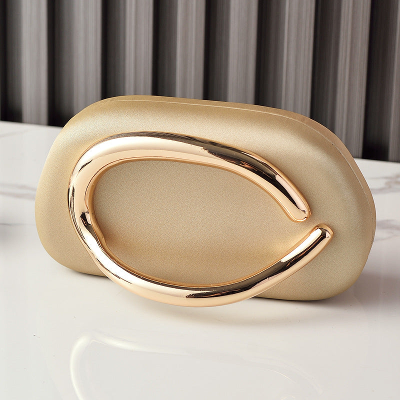 Round Box Dinner Vintage Gold Clutch Evening Bags