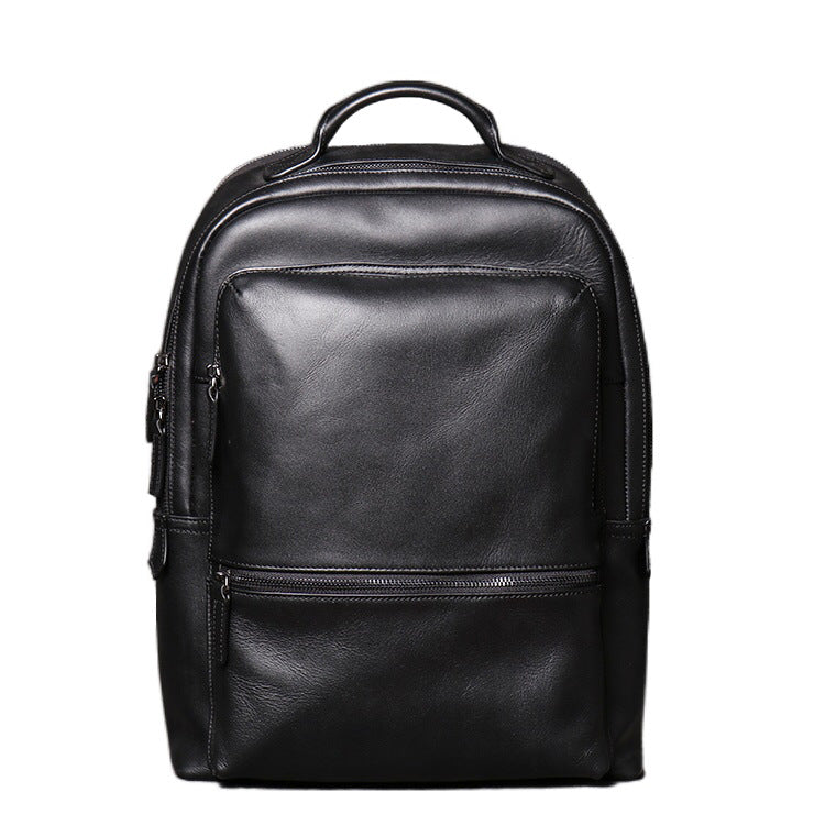 Men's Leather First Layer Cowhide Large Capacity Backpacks