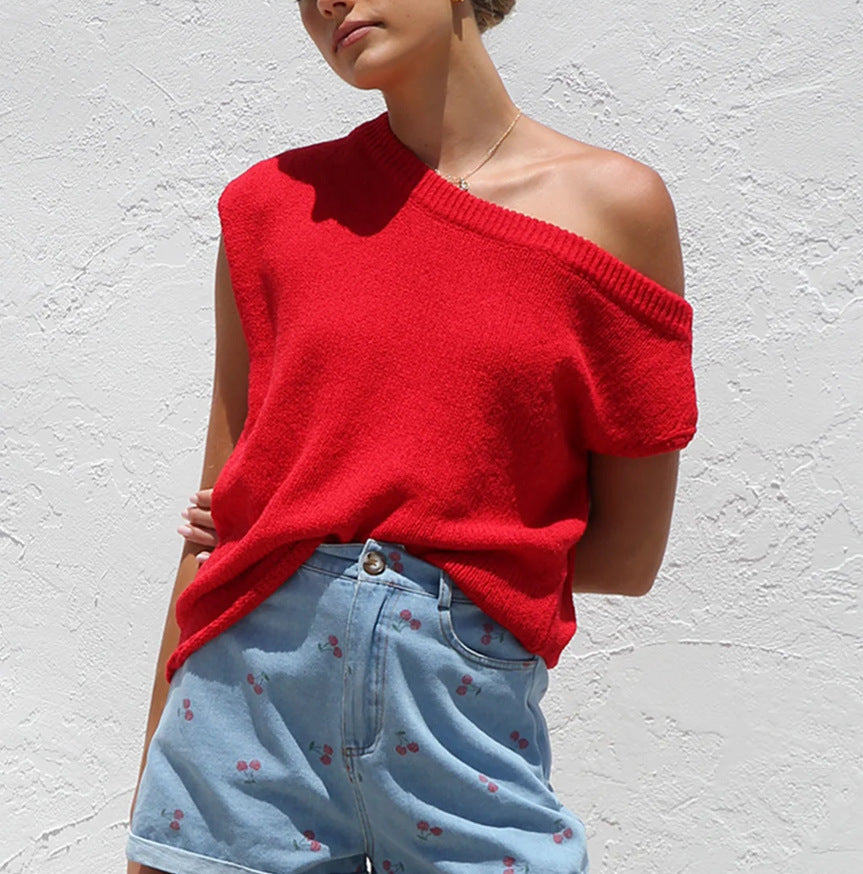 Women's Stylish Elegant Knitted Summer Pullover Tops