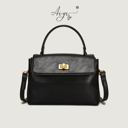 Women's Niche Texture Soft Cowhide Retro Versatile Handbags