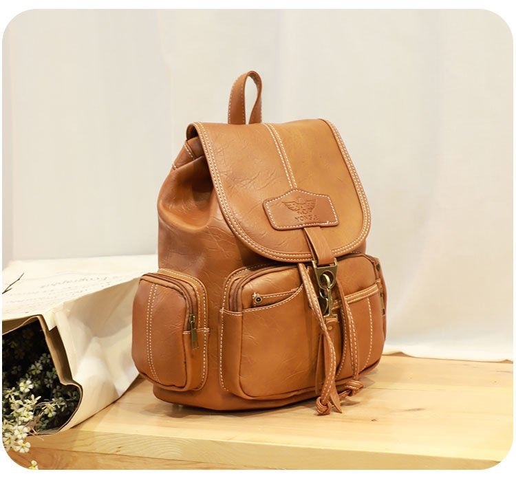 Women's Versatile Vintage Fashion Trend Hook Backpacks