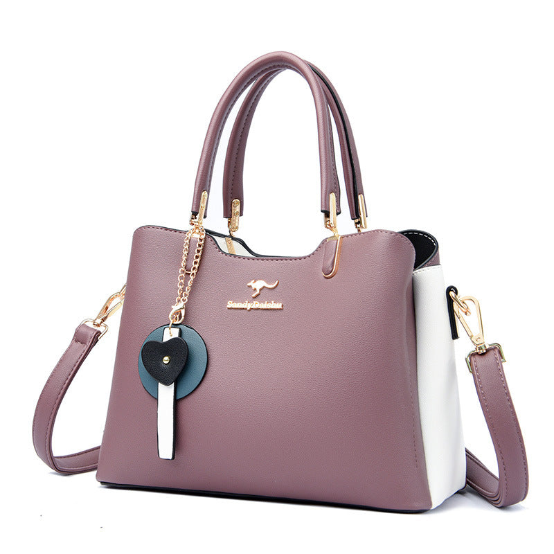 Women's Portable Fashion Color Contrast Elegant Practical Handbags
