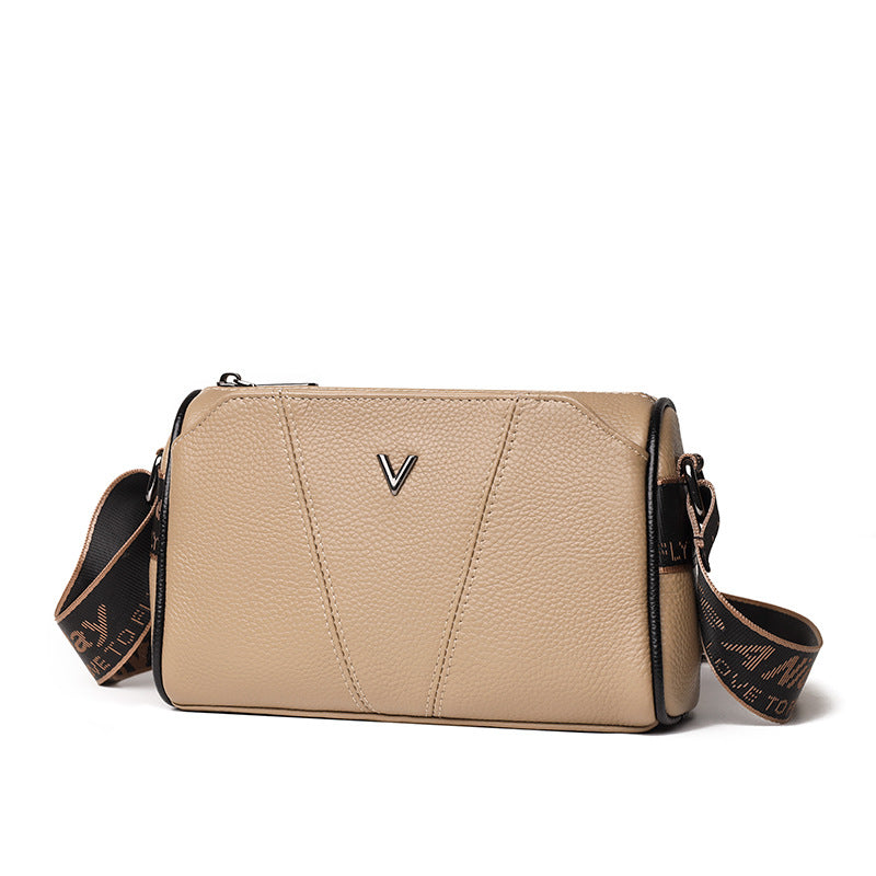 Leather Large Capacity Trendy Top Layer Crossbody Bags