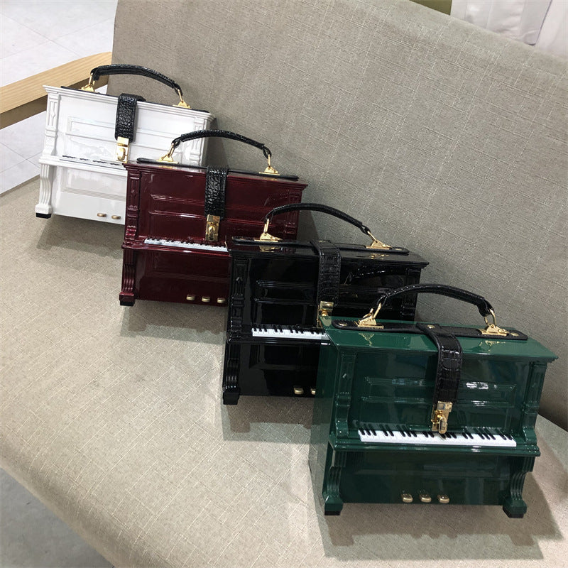 Women's Unique Trendy Piano Acrylic Box Handbags