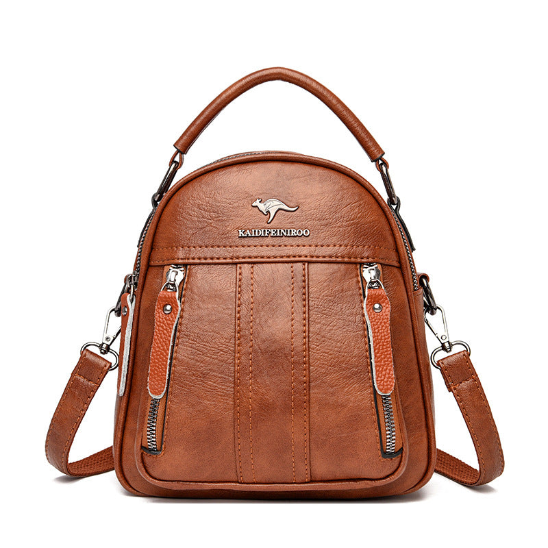 Women's Western Style Shell Korean Fashionable Sheepskin Backpacks