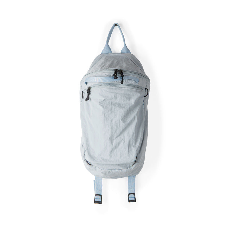 Nylon Cloth Waterproof Rucksack Simple Large Capacity Pleated Backpacks