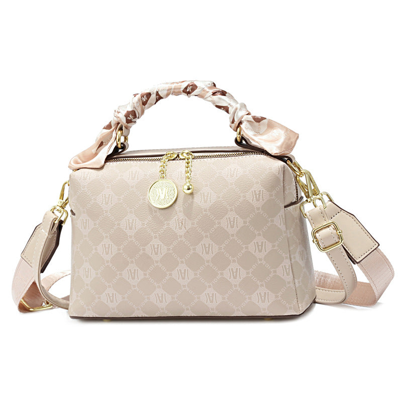 Women's Versatile Fashion Printing Simple Pillow Small Square Bags