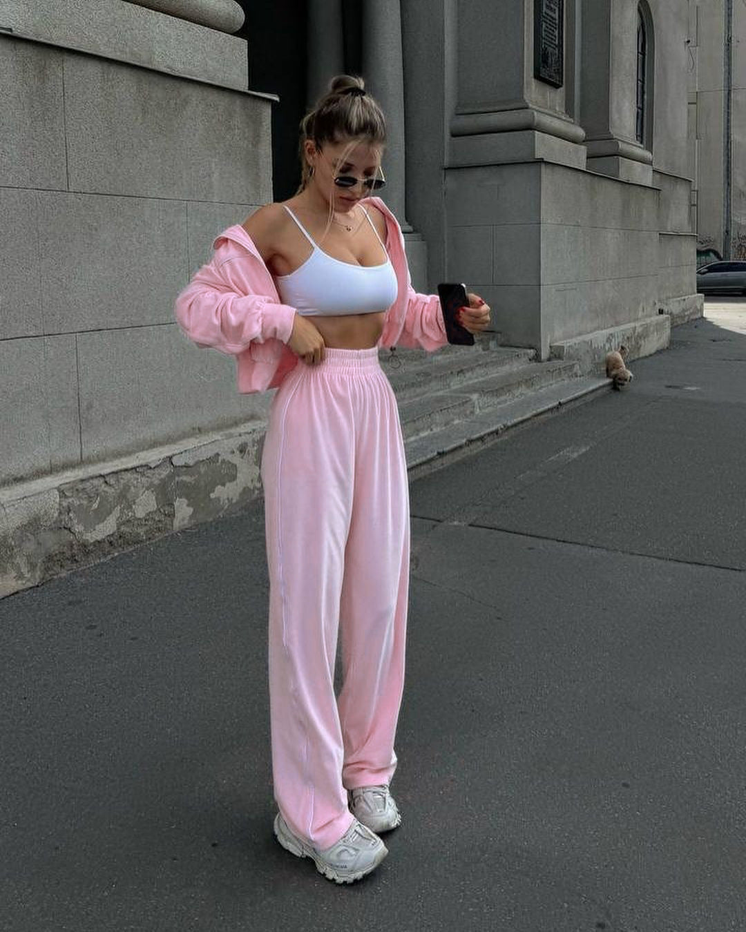 Sports Veet Zip Long Sleeve Trousers Suits