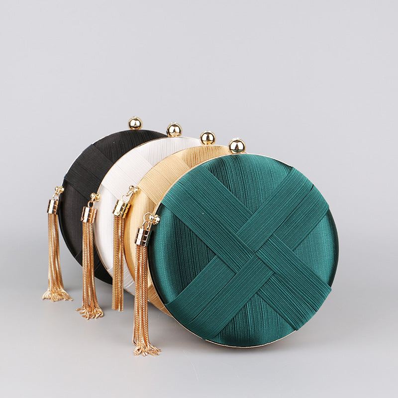 Women's Tassel Wedding Round Dress Dinner Evening Bags