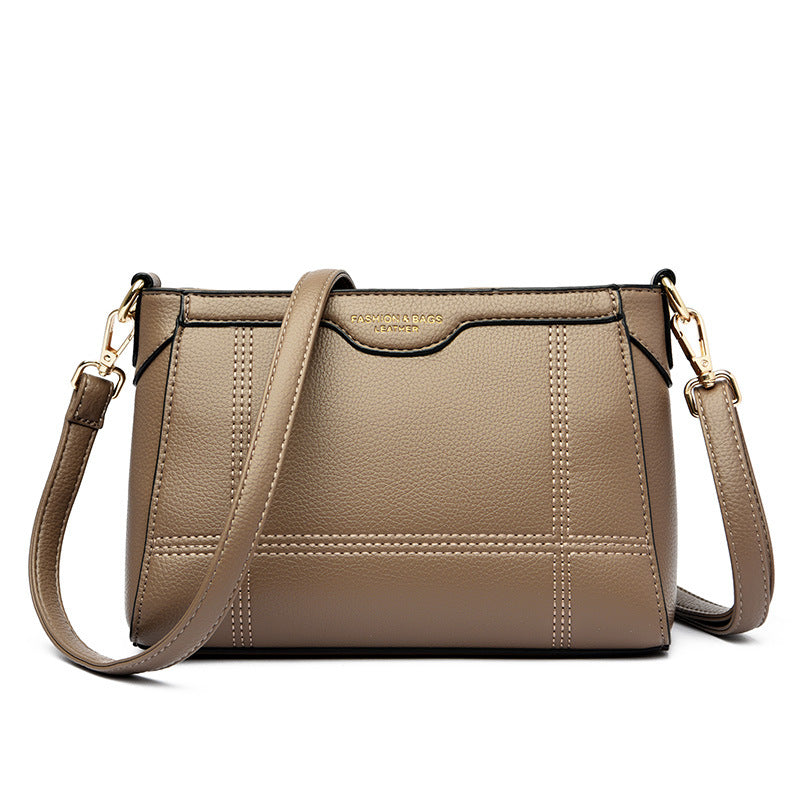 Women's Mother Graceful Soft Leather Elegant Crossbody Bags