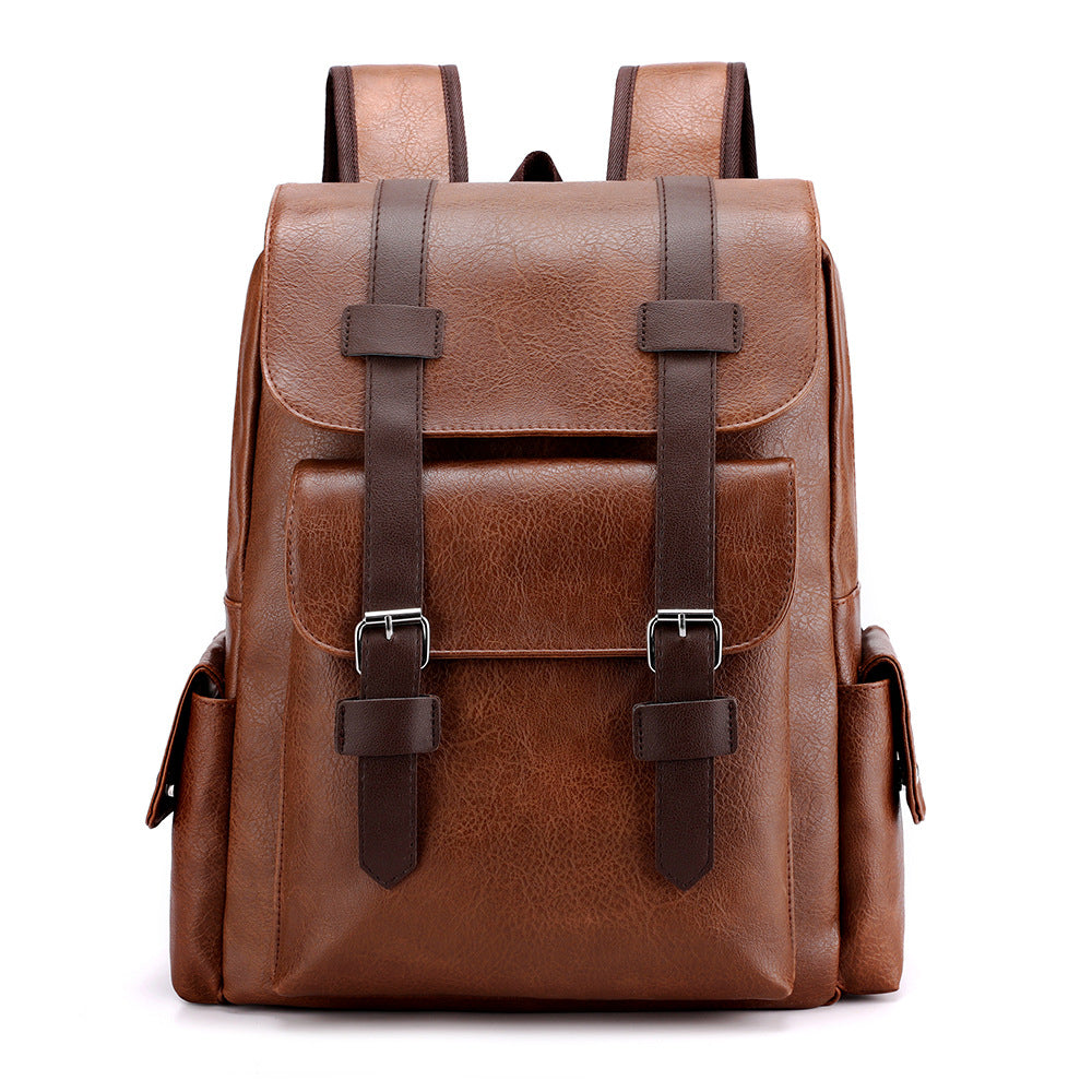Men's Simplicity Vintage Business Computer Soft Trendy Backpacks