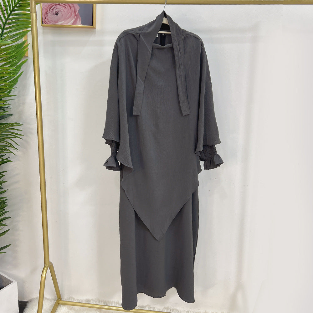 Turkey Solid Color Dress With Headscarf Dresses