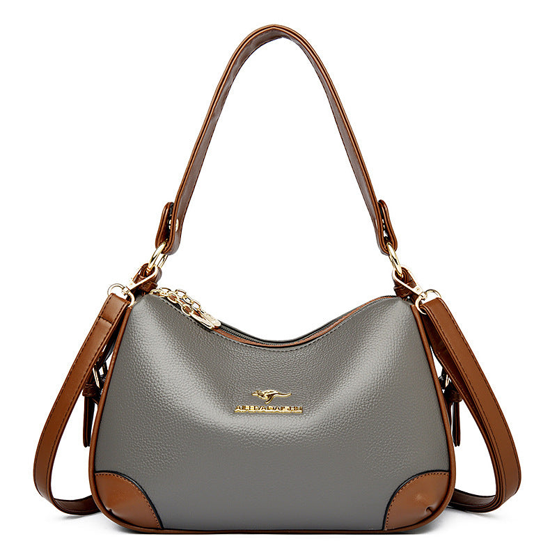 Women's Soft Leather Mother Simple Versatile Large Crossbody Bags