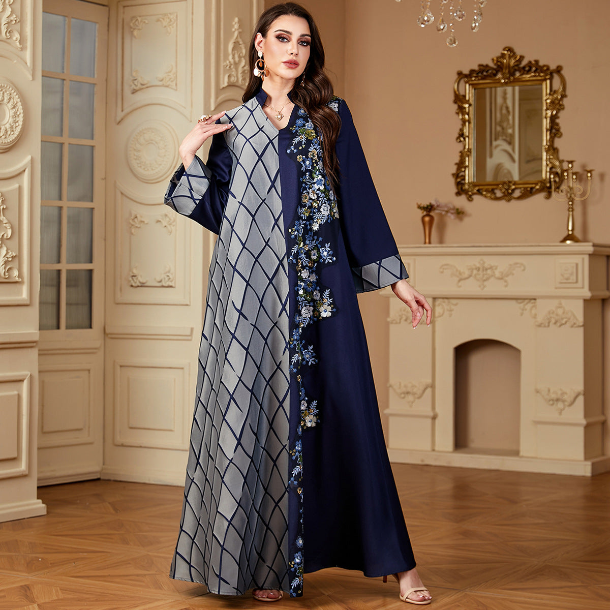 Women's Patchwork Embroidered Elegant Style Long Sleeve Clothing
