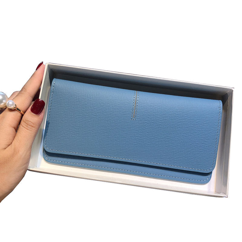 Women's Thin Soft Large Capacity First Layer Cattlehide Ladies Wallets