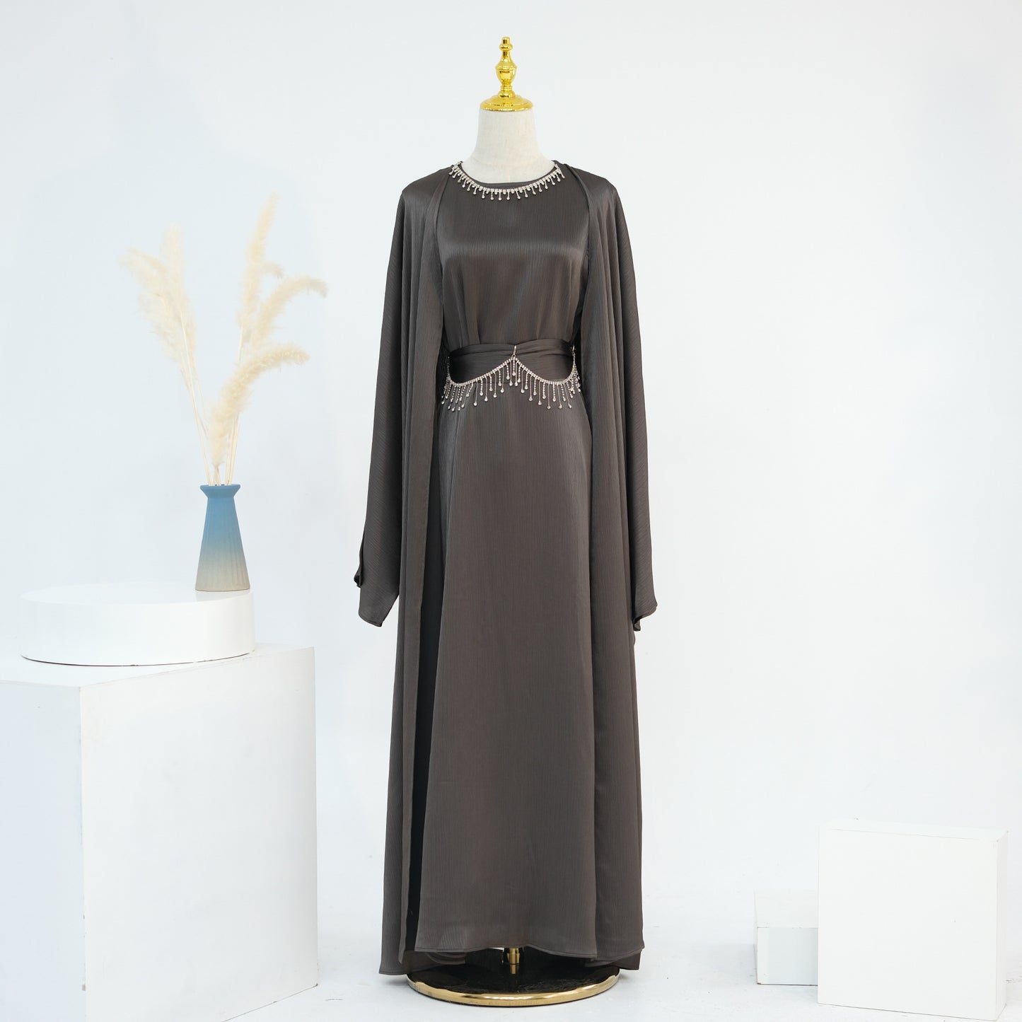 Turkish Elegant Two-piece Set Crystal Chain Suits