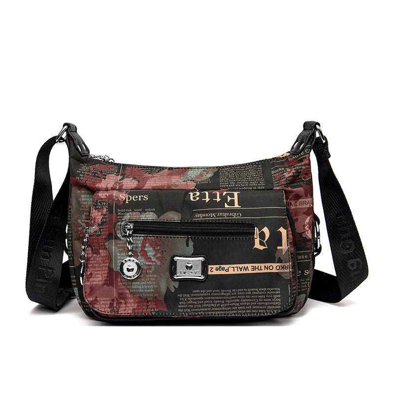 Women's Waterproof Oxford Cloth Large Capacity Printed Crossbody Bags