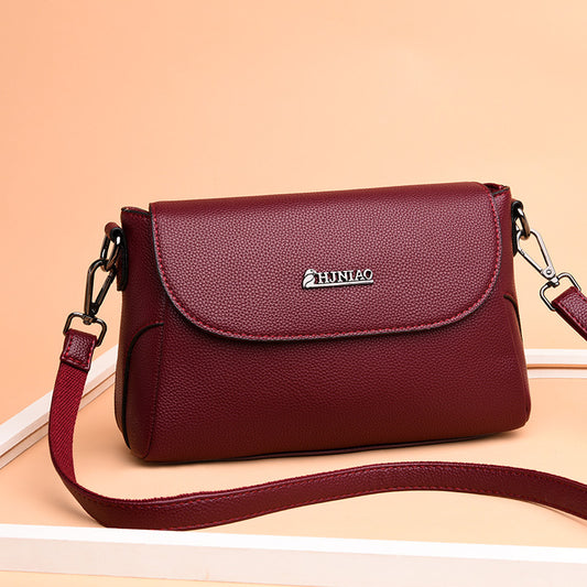 Women's Mother Soft Leather Fashion Elegant Grandma Crossbody Bags