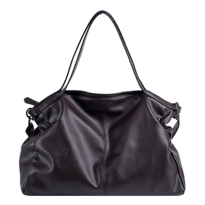 Women's Korean Style Commuting From Solid Color Shoulder Bags