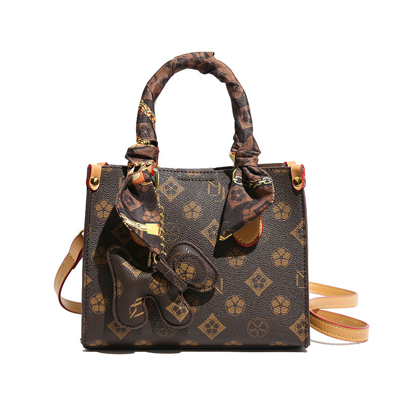Women's Printed Contrast Color Letter Presbyopic Light Luxury Crossbody Bags