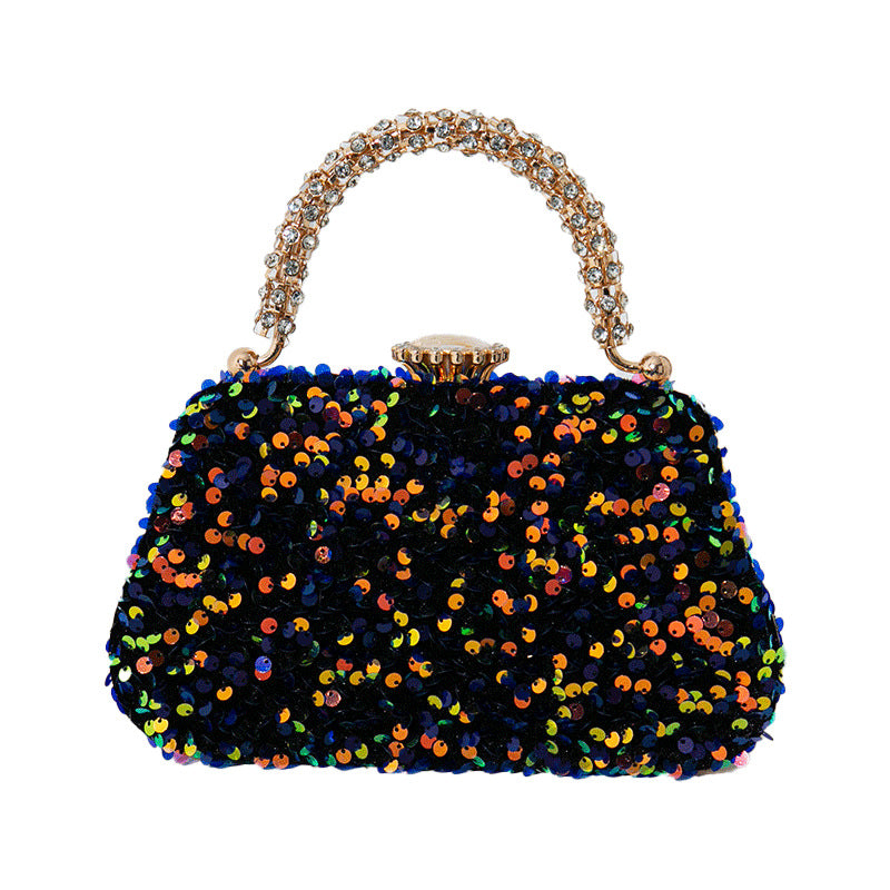 Women's Retro Fashion Dinner Sequined Banquet Portable Evening Bags