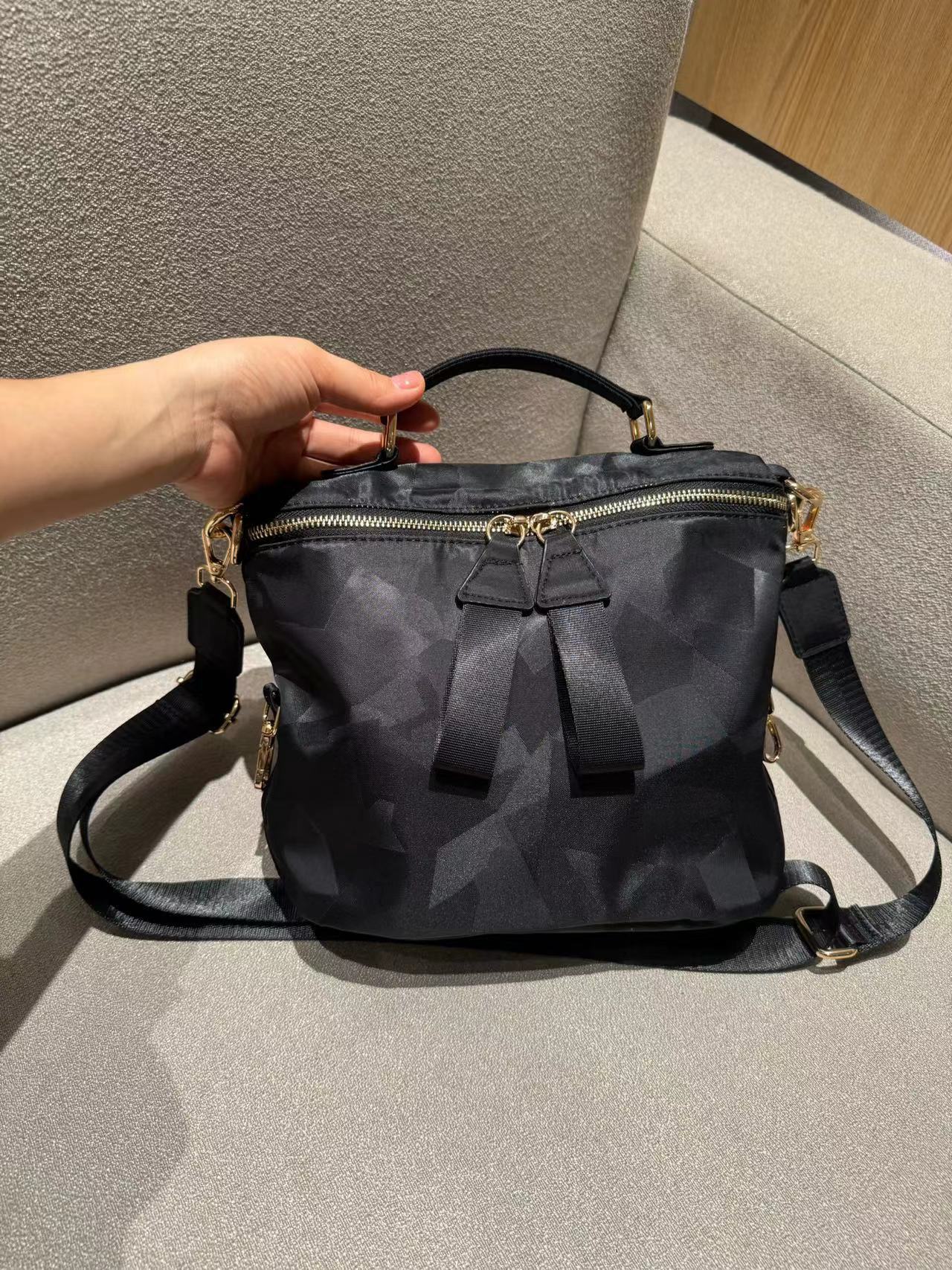 Medium Saddle Nylon Cloth Fashion Camouflage Crossbody Bags