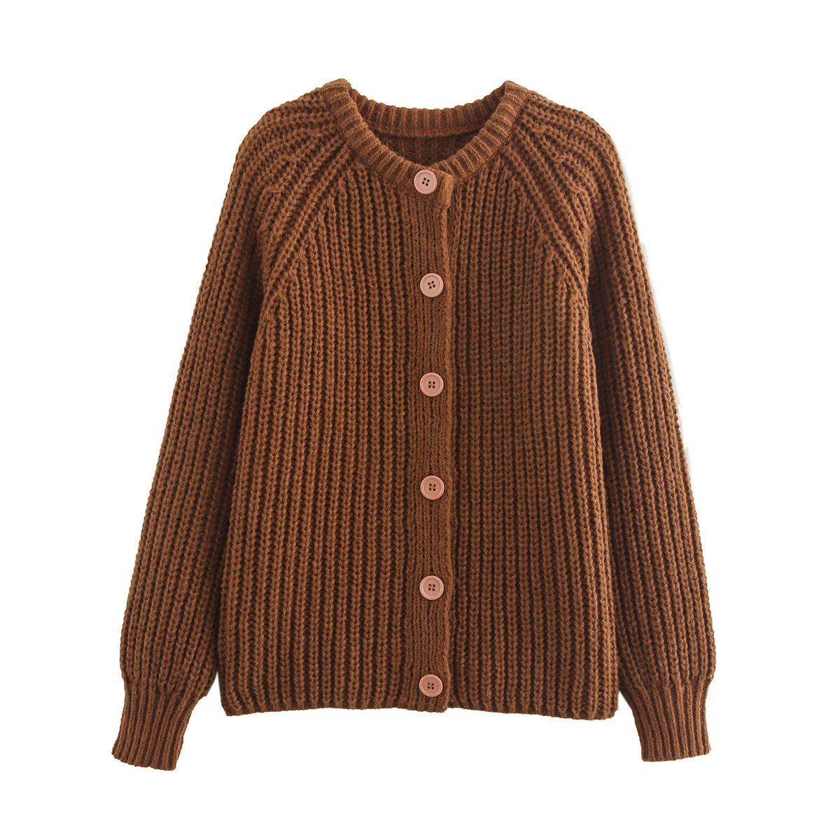 Women's Autumn Solid Color Long-sleeved Knitted For Coats