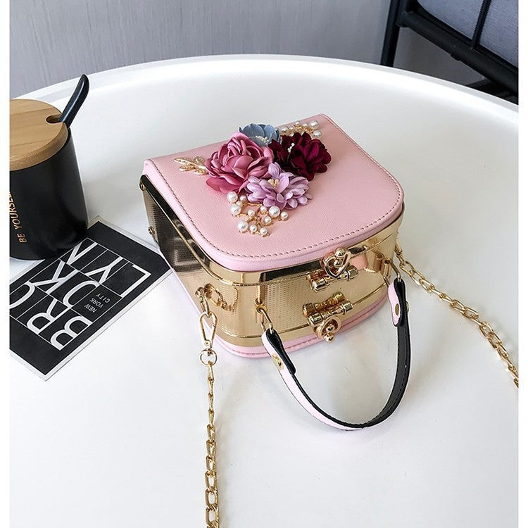 Women's Trendy Fashion Flower Chain Mini Crossbody Bags