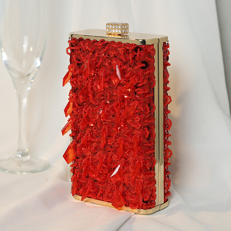 Women's Retro Handmade Beaded Dinner Vertical Banquet Evening Bags