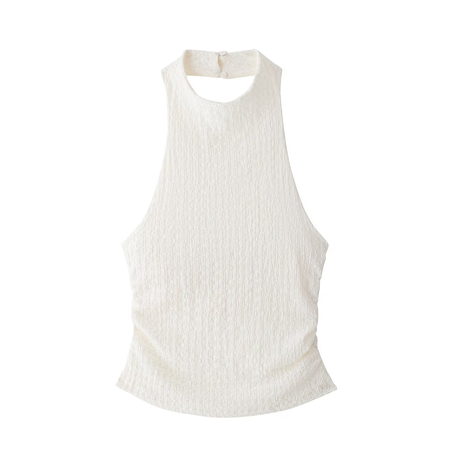 Beautiful Unique Graceful Textured Hanging Collar Tops