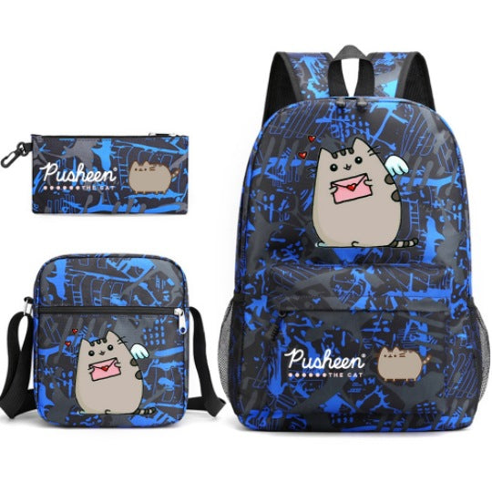 Women's & Men's & Fat Cat Three-piece Pencil Large Backpacks