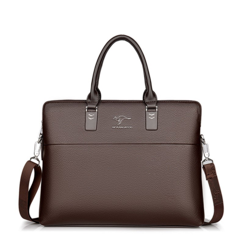 Men's Classy Slouchy Glamorous Horizontal Leather Men's Briefcases