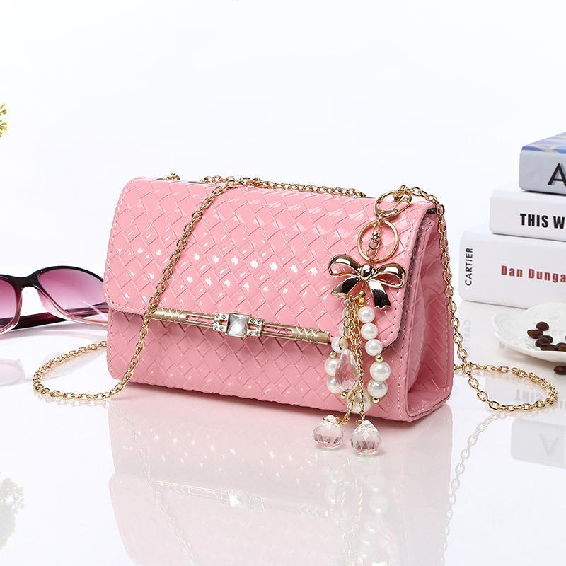 Women's Woven Simple Mini Versatile Chain Mobile Bags