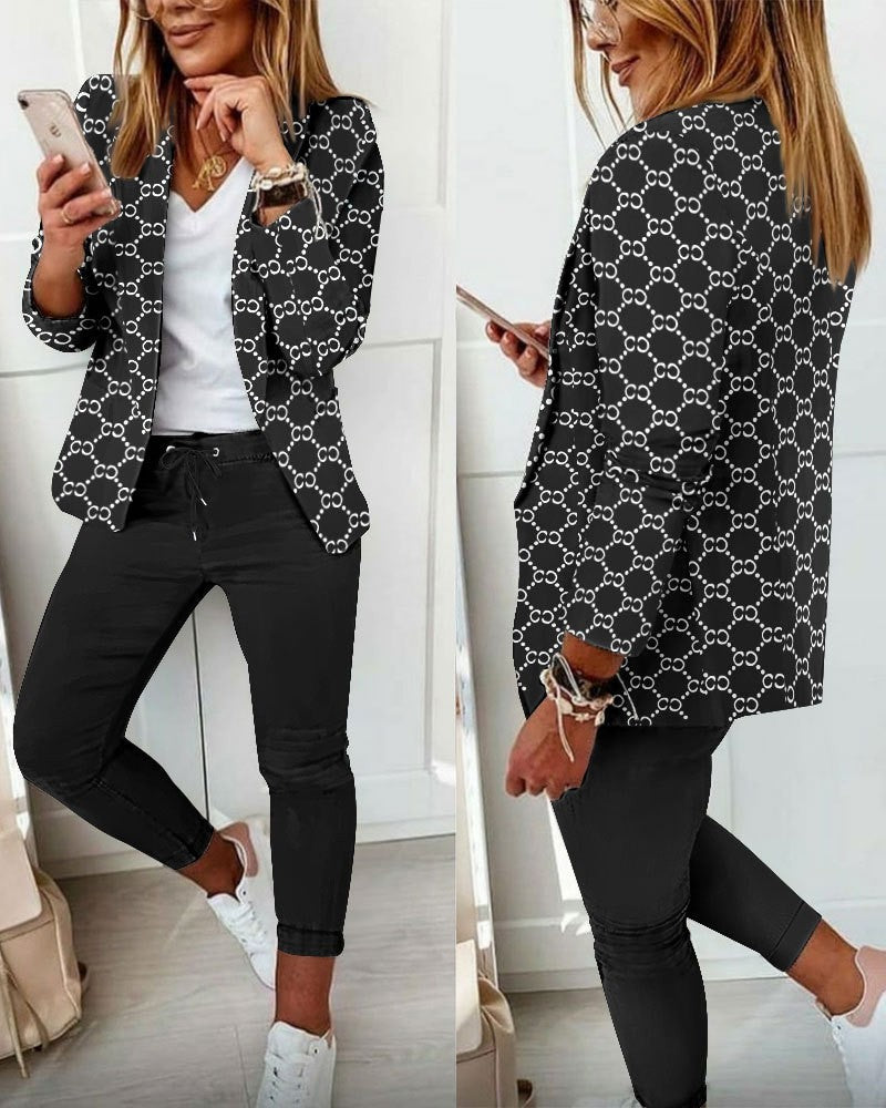 Women's Elegant Casual Fashion Set Small Suits
