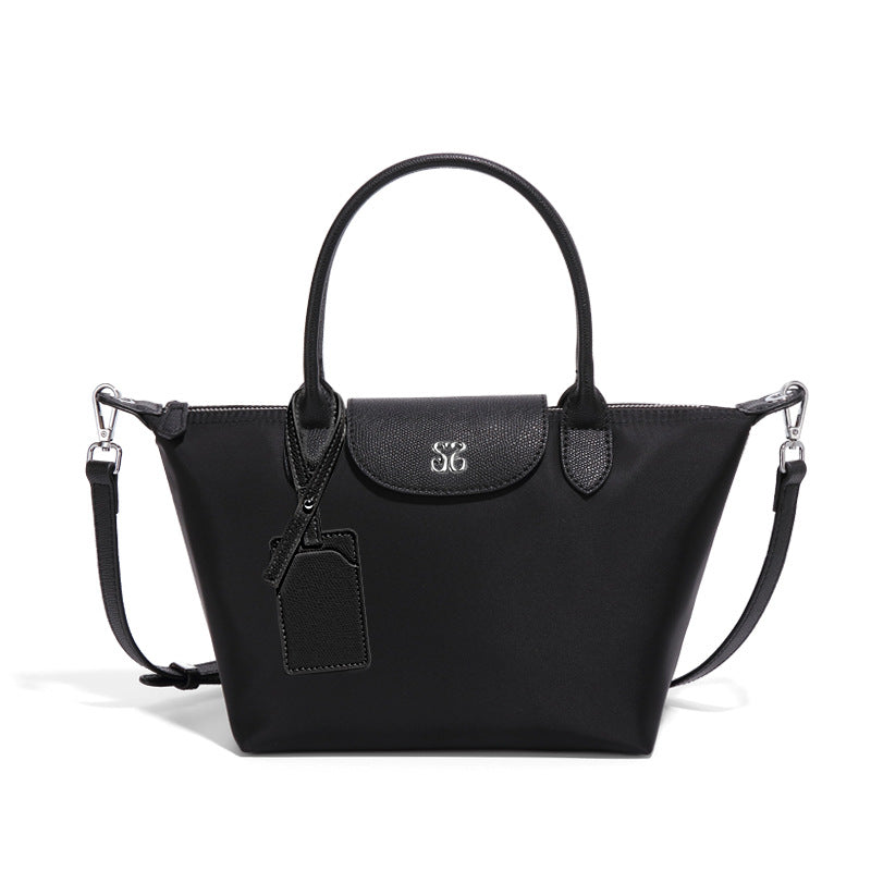 Women's Trendy Nylon Dumplings Fashionable Simple Contrast Handbags