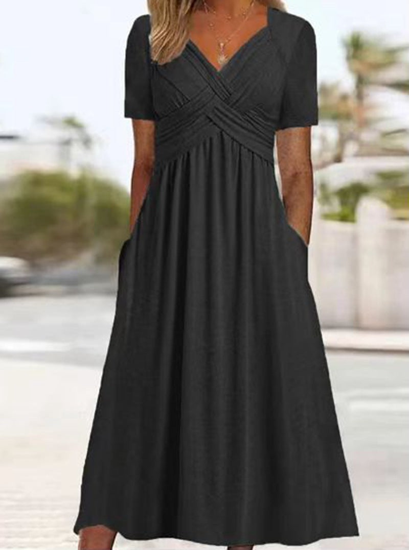 Women's Autumn Solid Color Sleeve Special Dress Dresses