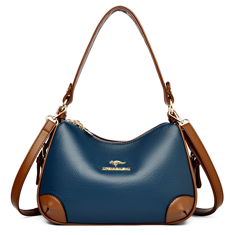 Women's Soft Leather Mother Simple Versatile Large Crossbody Bags