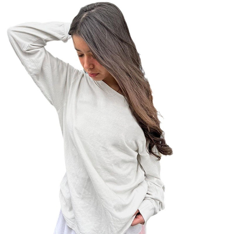Personalized Slant Shoulder Design Loose Slimming Sweaters