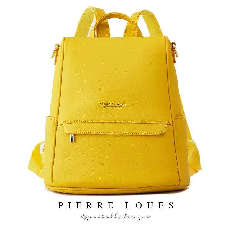 Women's Pierre Solid Color Korean Style Simple Backpacks