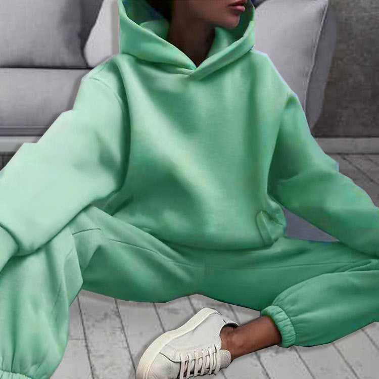 Women's Solid Color Casual Fashion Sports Trousers Suits