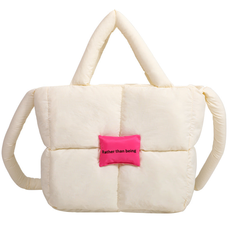 Women's Large Capacity Commuter Quilted Down Underarm Crossbody Bags