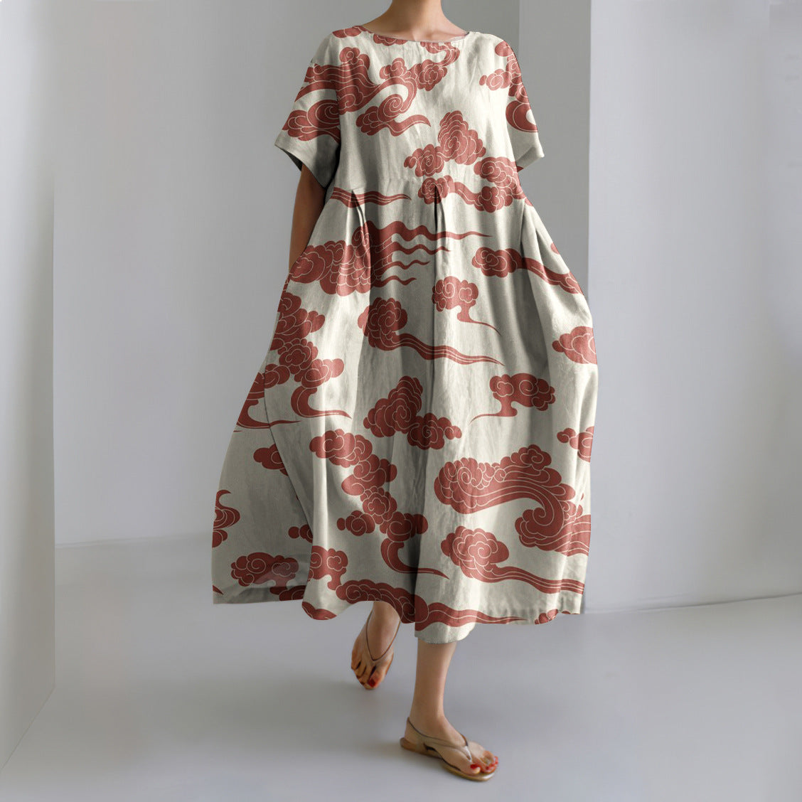 Craft Round Neck Sweet Lady Dress Dresses